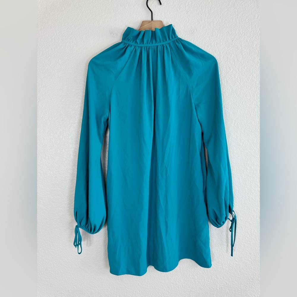Amanda Uprichard New York Vittoria Teal Mini Shift Dress size XS $216 - Picture 8 of 12